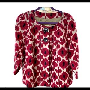 MICHAEL KORS Ikat print swing Blazer Jacket Large